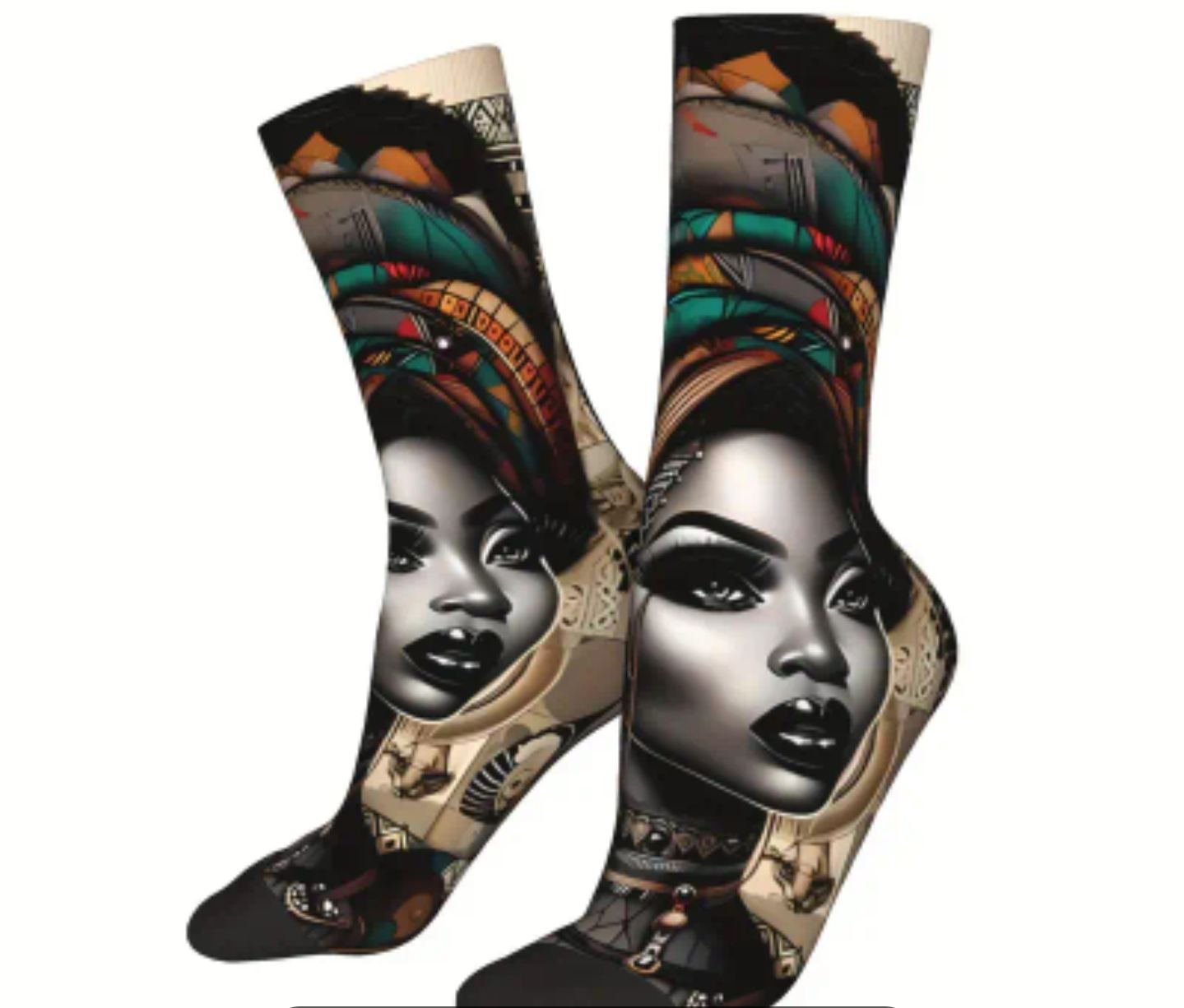 Elegant African Queen Socks