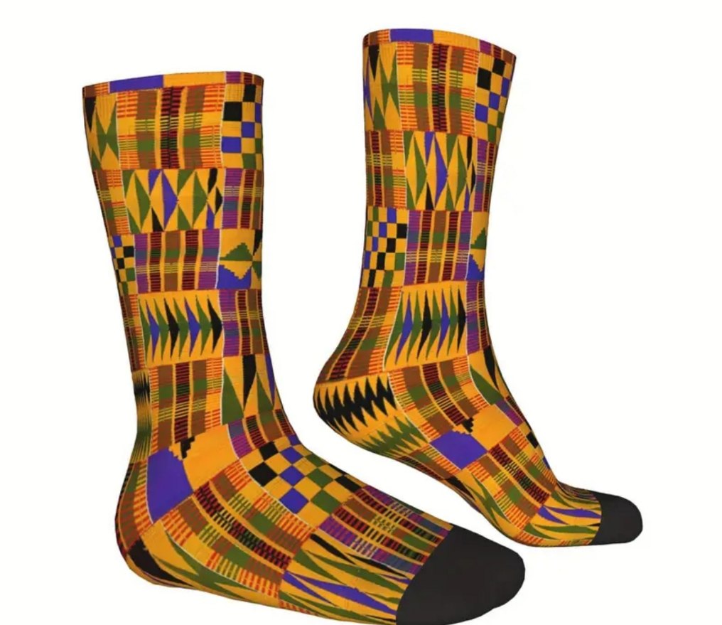 African Ethnic Abstract Design Socks