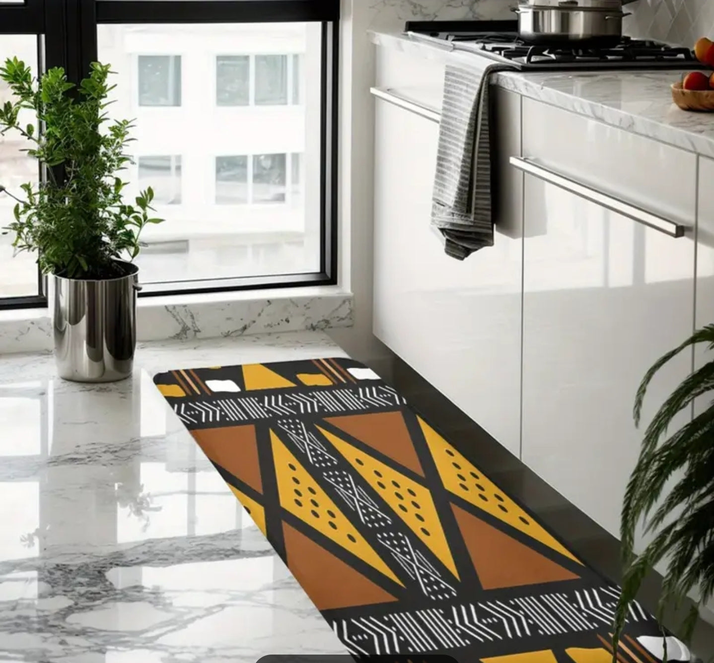 African Design Kitchen Mat