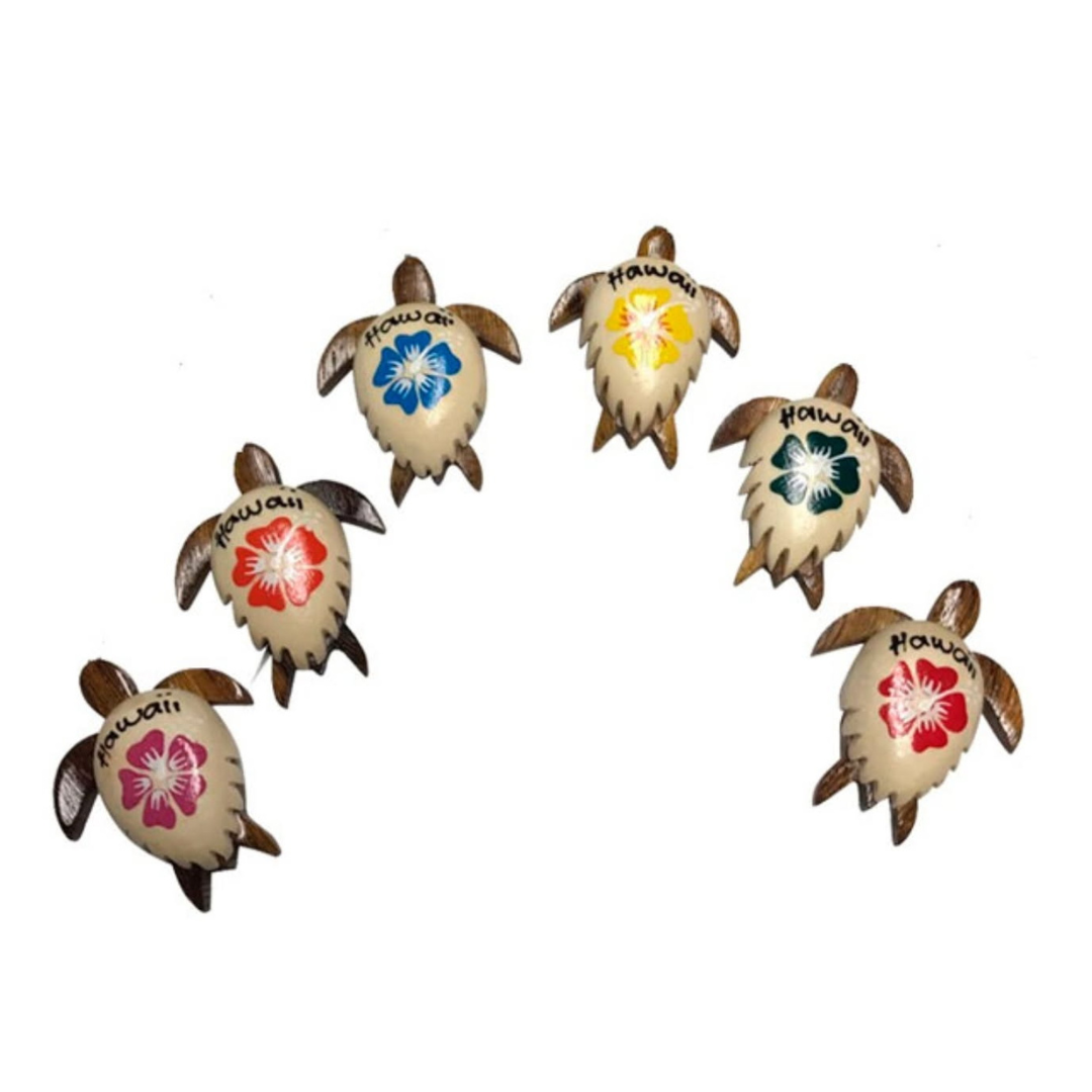 TURTLE MAGNETS WITH PLUMERIAS