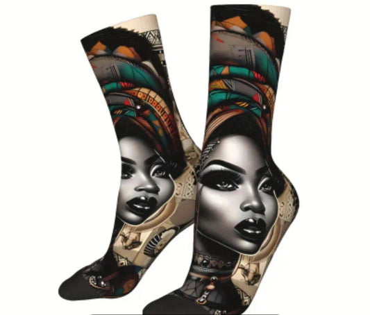 Elegant African Queen Socks