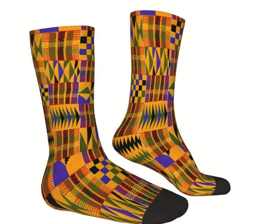 African Ethnic Abstract Design Socks