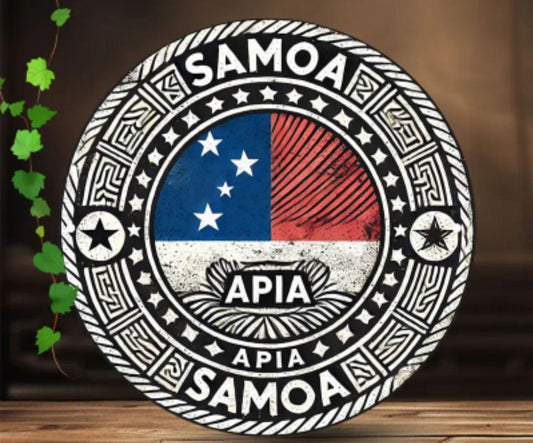 Samoa APIA Metal Sign