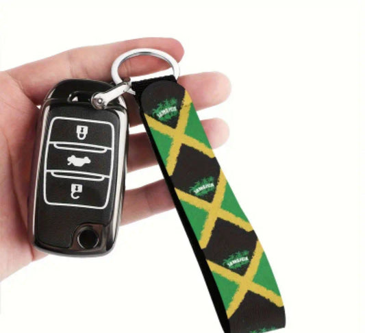 Jamaica Flag Pattern Keychain