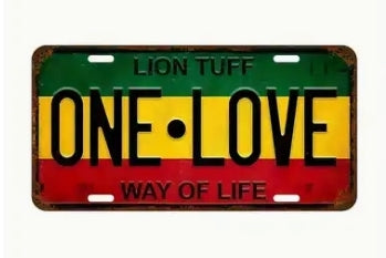 ONE LOVE Metal Sign