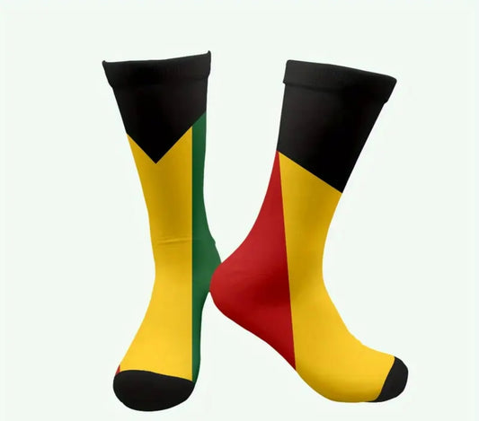 Reggae Abstract Colored Socks