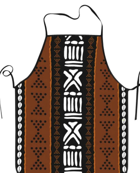African Mud Cloth Pattern Apron