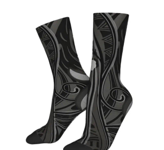 Black and Grey Tribal Socks
