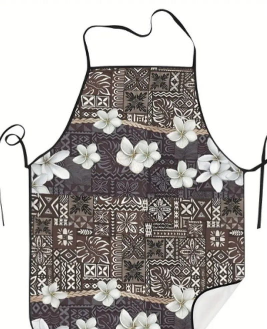 Polynesian Apron with Plumerias