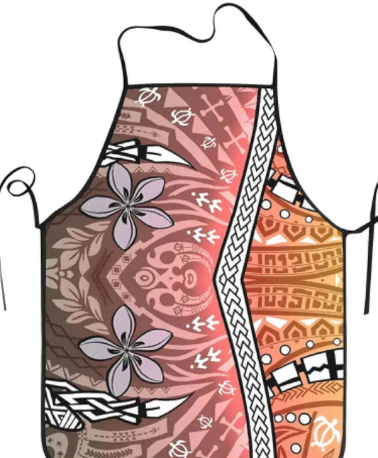 Tribal Apron with Plumerias