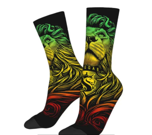 Rasta Lion Reggae Socks